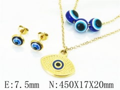 HY Wholesale Jewelry 316L Stainless Steel Earrings Necklace Jewelry Set-HY12S1262OS