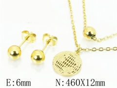 HY Wholesale Jewelry 316L Stainless Steel Earrings Necklace Jewelry Set-HY91S1326OU