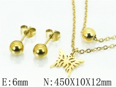 HY Wholesale Jewelry 316L Stainless Steel Earrings Necklace Jewelry Set-HY91S1379OE