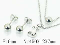 HY Wholesale Jewelry 316L Stainless Steel Earrings Necklace Jewelry Set-HY91S1372MY