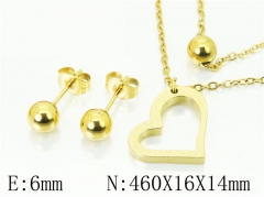 HY Wholesale Jewelry 316L Stainless Steel Earrings Necklace Jewelry Set-HY91S1322PU