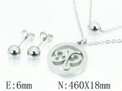 HY Wholesale Jewelry 316L Stainless Steel Earrings Necklace Jewelry Set-HY91S1260NB