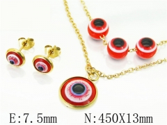 HY Wholesale Jewelry 316L Stainless Steel Earrings Necklace Jewelry Set-HY12S1223OQ