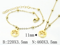 HY Wholesale Stainless Steel 316L Necklaces Bracelets Sets-HY91S1206HIV