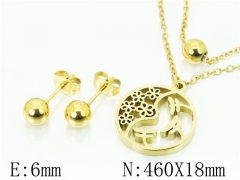 HY Wholesale Jewelry 316L Stainless Steel Earrings Necklace Jewelry Set-HY91S1308PZ