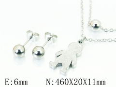 HY Wholesale Jewelry 316L Stainless Steel Earrings Necklace Jewelry Set-HY91S1263NC