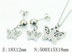 HY Wholesale Jewelry 316L Stainless Steel Earrings Necklace Jewelry Set-HY91S1303PG