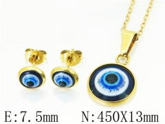 HY Wholesale Jewelry 316L Stainless Steel Earrings Necklace Jewelry Set-HY12S1248MLA