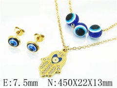 HY Wholesale Jewelry 316L Stainless Steel Earrings Necklace Jewelry Set-HY12S1261OV