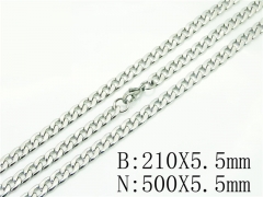 HY Wholesale Stainless Steel 316L Necklaces Bracelets Sets-HY40S0479NC