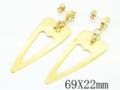HY Wholesale Earrings 316L Stainless Steel Earrings-HY64E0474OA