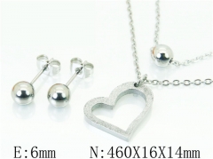 HY Wholesale Jewelry 316L Stainless Steel Earrings Necklace Jewelry Set-HY91S1261NV
