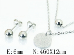HY Wholesale Jewelry 316L Stainless Steel Earrings Necklace Jewelry Set-HY91S1280MV