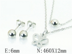 HY Wholesale Jewelry 316L Stainless Steel Earrings Necklace Jewelry Set-HY91S1272MA