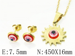HY Wholesale Jewelry 316L Stainless Steel Earrings Necklace Jewelry Set-HY12S1220MLD