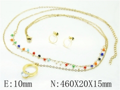 HY Wholesale Jewelry 316L Stainless Steel Earrings Necklace Jewelry Set-HY21S0337OF