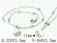 HY Wholesale Stainless Steel 316L Necklaces Bracelets Sets-HY91S1241HZZ