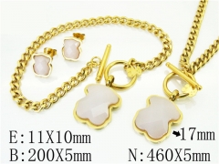 HY Wholesale Jewelry 316L Stainless Steel Earrings Necklace Jewelry Set-HY21S0366JKS