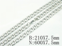 HY Wholesale Stainless Steel 316L Necklaces Bracelets Sets-HY40S0498HHR