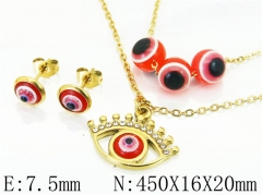 HY Wholesale Jewelry 316L Stainless Steel Earrings Necklace Jewelry Set-HY12S1229OS