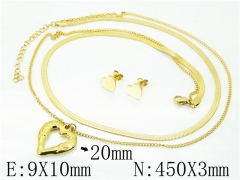 HY Wholesale Jewelry 316L Stainless Steel Earrings Necklace Jewelry Set-HY85S0365HZZ
