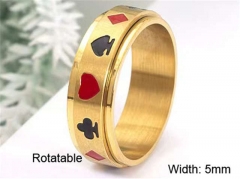 HY Wholesale Rings Jewelry 316L Stainless Steel Popular Rings-HY0125R015