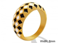 HY Wholesale Rings Jewelry 316L Stainless Steel Popular Rings-HY0124R136