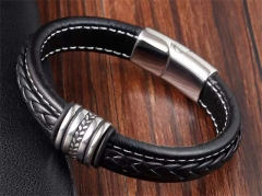 HY Wholesale Leather Bracelets Jewelry Popular Leather Bracelets-HY0133B056