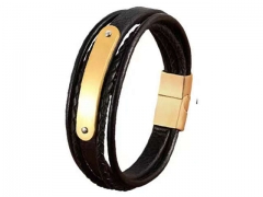 HY Wholesale Leather Bracelets Jewelry Popular Leather Bracelets-HY0130B383