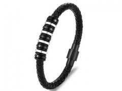 HY Wholesale Leather Bracelets Jewelry Popular Leather Bracelets-HY0120B238