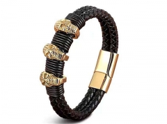 HY Wholesale Leather Bracelets Jewelry Popular Leather Bracelets-HY0130B389