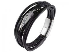 HY Wholesale Leather Bracelets Jewelry Popular Leather Bracelets-HY0136B067