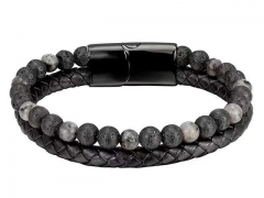 HY Wholesale Leather Bracelets Jewelry Popular Leather Bracelets-HY0136B092