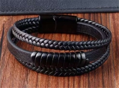HY Wholesale Leather Bracelets Jewelry Popular Leather Bracelets-HY0133B044