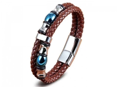HY Wholesale Leather Bracelets Jewelry Popular Leather Bracelets-HY0130B371