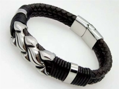 HY Wholesale Leather Bracelets Jewelry Popular Leather Bracelets-HY0041B021