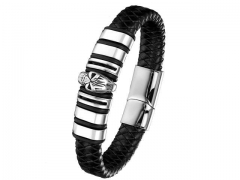 HY Wholesale Leather Bracelets Jewelry Popular Leather Bracelets-HY0120B217