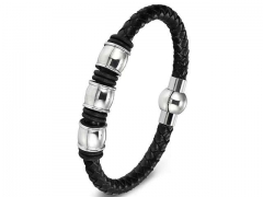 HY Wholesale Leather Bracelets Jewelry Popular Leather Bracelets-HY0130B208