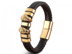 HY Wholesale Leather Bracelets Jewelry Popular Leather Bracelets-HY0130B238