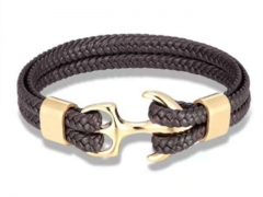 HY Wholesale Leather Bracelets Jewelry Popular Leather Bracelets-HY0135B164