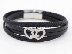 HY Wholesale Leather Bracelets Jewelry Popular Leather Bracelets-HY0129B166