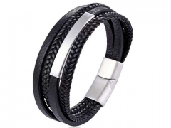 HY Wholesale Leather Bracelets Jewelry Popular Leather Bracelets-HY0136B166