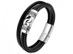 HY Wholesale Leather Bracelets Jewelry Popular Leather Bracelets-HY0136B167