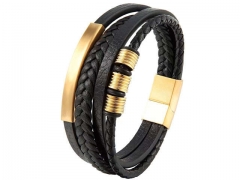 HY Wholesale Leather Bracelets Jewelry Popular Leather Bracelets-HY0133B135