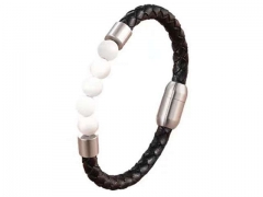 HY Wholesale Leather Bracelets Jewelry Popular Leather Bracelets-HY0130B038