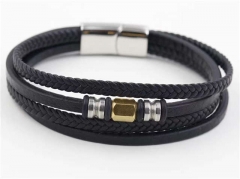 HY Wholesale Leather Bracelets Jewelry Popular Leather Bracelets-HY0129B222