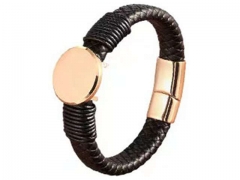 HY Wholesale Leather Bracelets Jewelry Popular Leather Bracelets-HY0130B175