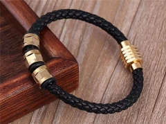 HY Wholesale Leather Bracelets Jewelry Popular Leather Bracelets-HY0137B067