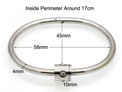 HY Wholesale Bangle Stainless Steel 316L Jewelry Bangle-HY0041B258
