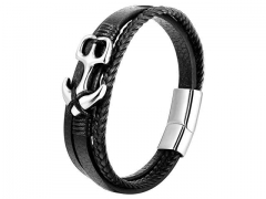 HY Wholesale Leather Bracelets Jewelry Popular Leather Bracelets-HY0133B241